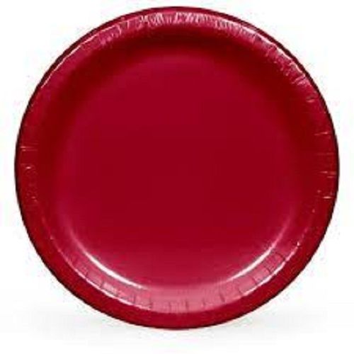 Eco Friendly And Light Weight Maroon Disposable Paper Plate For Events