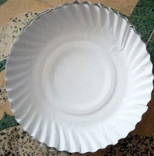 Eco Friendly And Light Weight Plain White Color Disposable Paper Plate For Catering