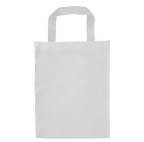 With Handle Eco Friendly Light Weight Reusable Biodegradable Plain White Non Woven Carry Bag