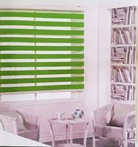 Excellent Uv Protection Beautiful Plain Green Window Zebra Blinds  Design: Modern