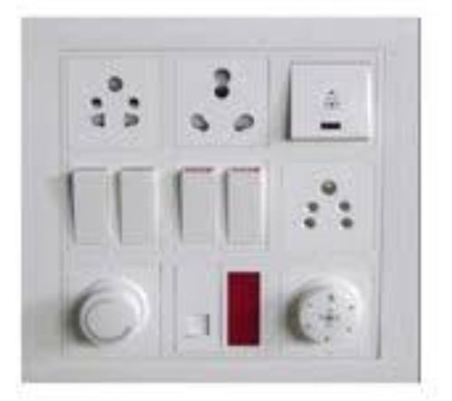 Heavy Duty Plastic White Electric Switch Board For Domestic And Commercial Use Dimension(L*W*H): 12 Inch (In)