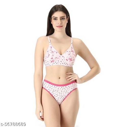 Ladies Light Weight Skin Friendly Comfortable And Breathable Pink Printed  Bra Panty Set Boxers Style: Boxer Shorts at Best Price in Amritsar