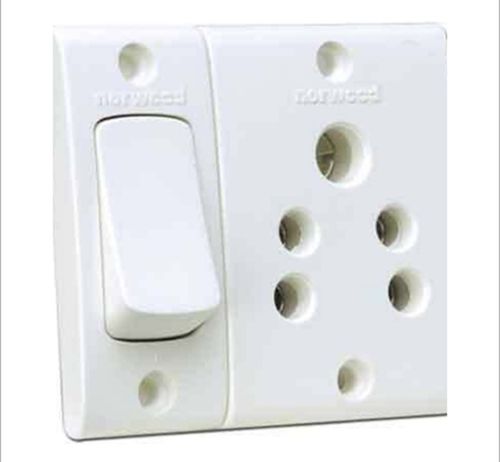 Long Durable Plastic Electrical White Power Switch For House And Office Use 