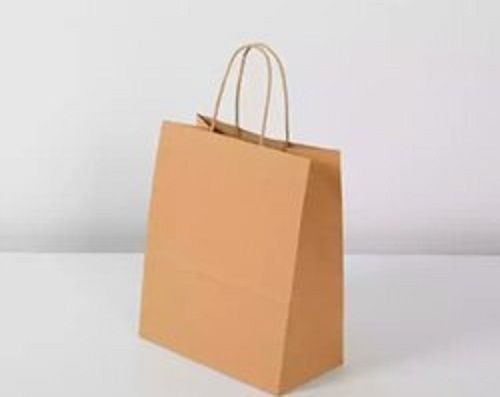 Recyclable And Eco Friendly With Reusable Brown Paper Carry Bag With Handle Max Load: 2  Kilograms (Kg)