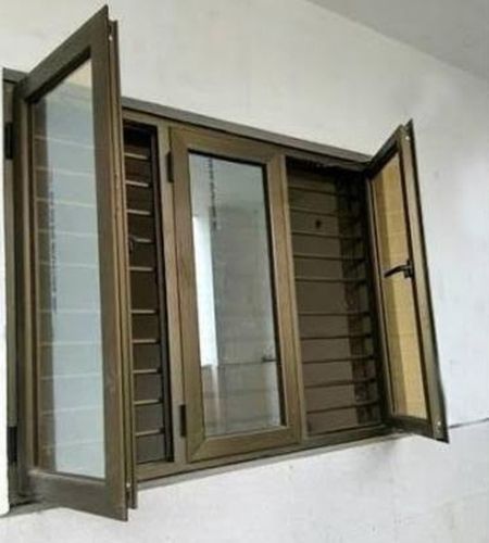 Silver Ruggedly Constructed And Crack Resistance Rectangular Aluminum Window