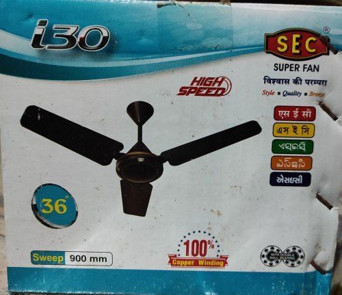 Ultra High Speed And A  A  Three Blade With Anti Dust Electrical Brown Ceiling Fan Blade Material: Metal