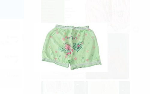 Waistbands, Elastic At Waist And Ankles For 3 To 6 Year Kids Comfortable Light Green Printed Kids Bloomer  Age Group: 3-6