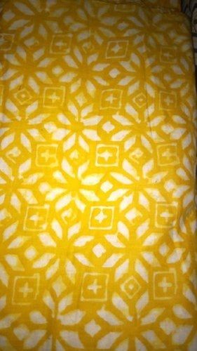 Breathable Soft Light Weight And Smooth Floral Print Yellow And White Cotton Fabric