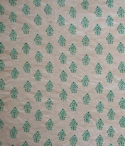 Light Weight And Recyclable Handmade Block Printed Decorative Paper For Gift Packaging