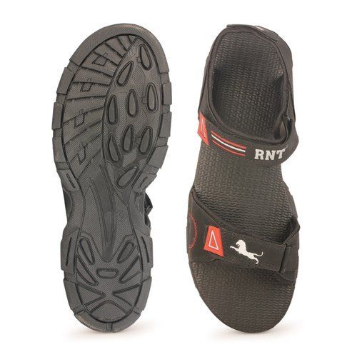 Men Light Weight Strong And Durable Comfortable Easy To Wear Black Sandal Heel Size: Flat