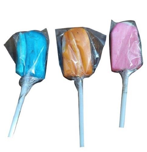 Mouthwatering Delicious Tasty Sweet Blue Orange And Pink Fruity Candy Lollipop Fat Contains (%): 5 Grams (G)