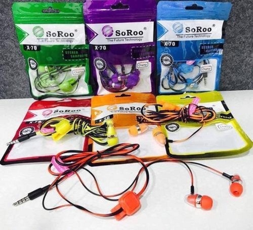 विभिन्न रंगों के साथ संगीत सुनने के लिए सोरू ईयरफ़ोन और 6 महीने की वारंटी बैटरी बैकअप: 10 घंटे