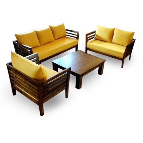 Handmade Termite Resistance Long Durable And Super Soft Three Seater Wooden Sofa 