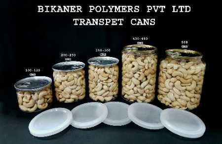 Transparent Pet Cans For Dry Fruits With Easy Open End