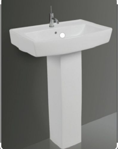 Elegant Design, Unique And Long Service Life Ceramic White Pedestal Wash Basin Installation Type: Floor Mounted