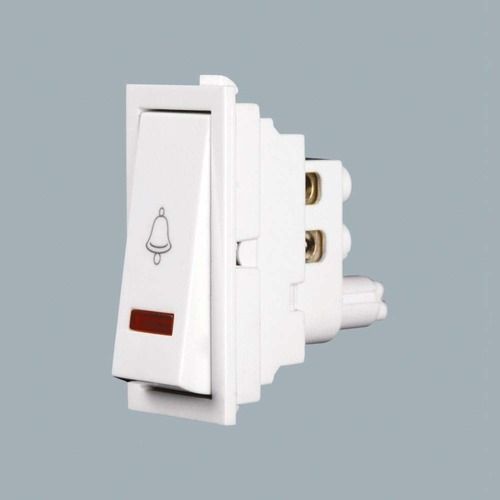 White Plastic Bell Push Switch For Home Uses, Power 6 Ampere, Related Voltage 200 Volt  Contact Resistance: 2 Ohm   (Î©)