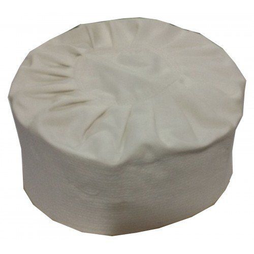 Easy To Carry Skin Friendly Fitted Soft Cotton Solid Cream Muslim Hakkani Cap