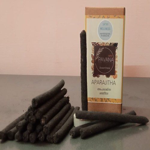 Eco-Friendly Eco Friendly Dried And Hand Rolled Aparajitha Charcoal Dhoop Stick