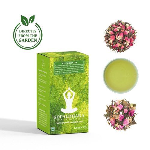 Hygienic Prepared Rich Taste Premium Quality And Natural Fresh Rose Green Tea