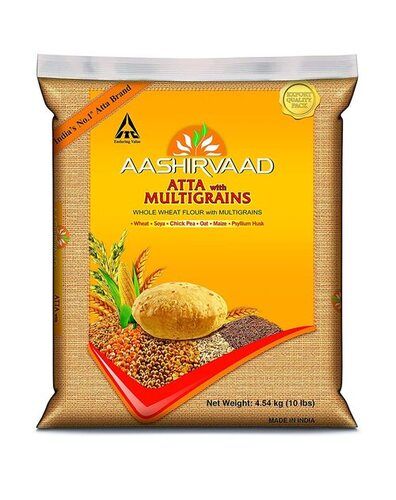 Hygienically Packed And High Fiber Whole Wheat Aashirvaad Atta With Multigrain Carbohydrate: 72 Grams (G)