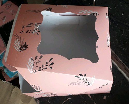 Matte Lamination Perfect Quality Various Designs Light Weight White And Pink Cake Box