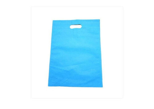 Plain Blue Non Woven D Cut Bag 50 Gsm Size 9x12 Inch