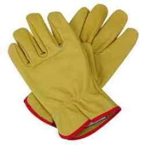 Skin Friendly And Reusable Full Finger Safety Plain Yellow Soft Cotton Hand Gloves Usage: Industrial