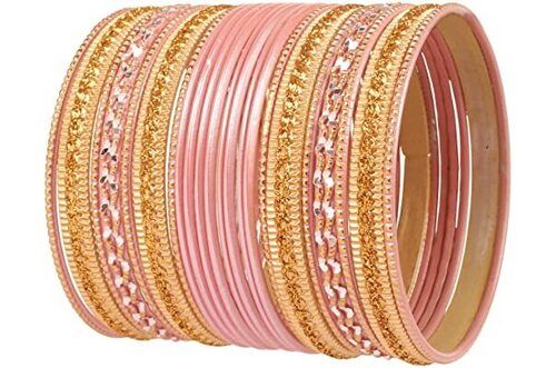 Party Women Stylish And Beautiful Fashionable Artificial Rose Gold-Plates Bangles