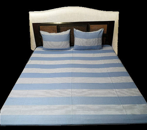 Multicolor Durable Strong High Quality Fabric Handloom Cotton Double Bedsheet