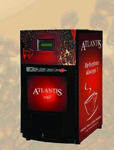 Fully Automatic Instant Coffee Maker Red Rectangular Tea Coffee Vending Machine