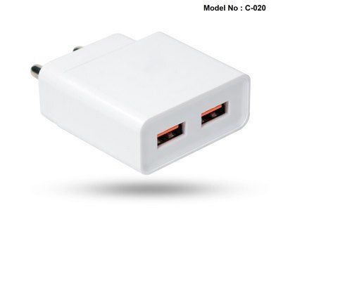 High Speed Android Smartphone White Usb Charger With High Heat Resistivity Body Material: Plastic