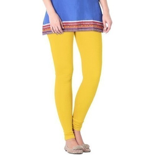 Ladies Yellow Skin Friendly Stretchable Plain Ankle Length Casual Wear Legging