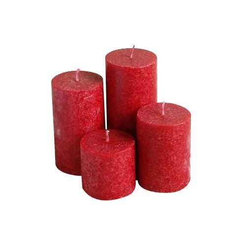 Unscented Long Orange Pillar Red Rose Scented Decorative Candle For Birthday Party And Occasions Burning Time: 40 Days