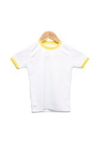 बच्चों के लिए सफेद हाफ स्लीव प्लेन टी-शर्ट आयु वर्ग: 2-5