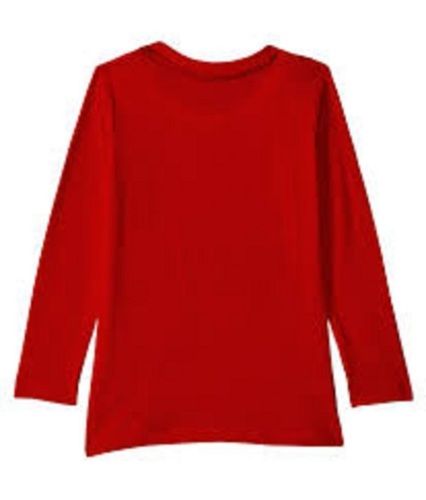  Red Full Sleeve Round Neck T Shirts For Women