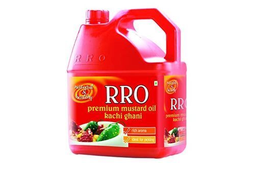 Antioxidant And Natural Rro Premium Mustard Oil With No Artificial Colors Added 5l Can