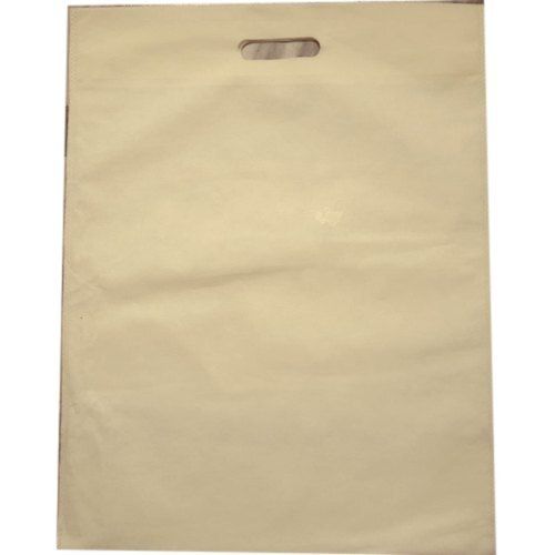 Light Weight And Eco Friendly D Cut Plain Cream Non Woven Carry Bag