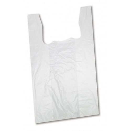 Light Weight Eco Friendly And Disposable Transparent White Plastic Carry Bag Use: Grocery