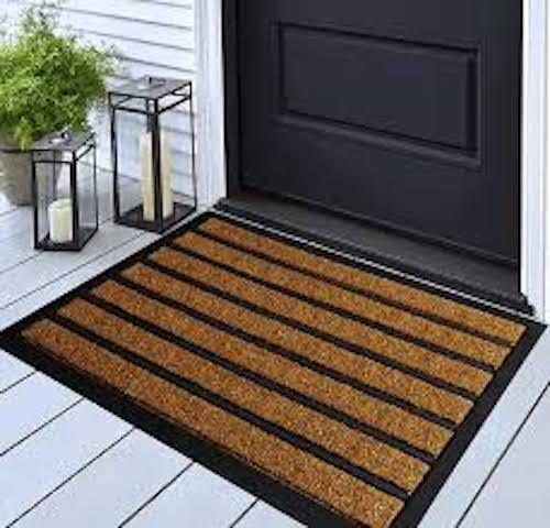 Long Durability Light Weight Comfortable And Easy To Clean Yellow Black Door Mats