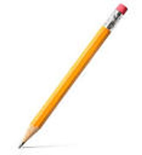 Yellow Slender Tube Wood Graphite Pencil With Eraser