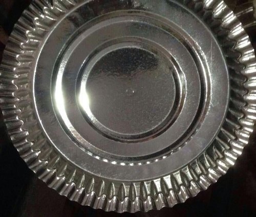 बायोडिग्रेडेबल डिस्पोजेबल और पर्यावरण के अनुकूल सिल्वर कोटेड सर्कुलर पेपर प्लेट