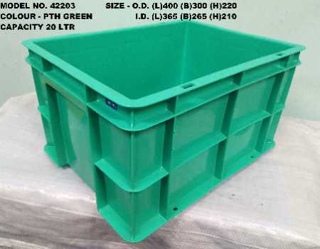 Green Plastic Crate Dimension(L*W*H): 400*300*220 Millimeter (Mm)