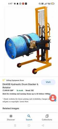 Heavy Duty Drum Stacker For Industrial Uses Power Source: Electric