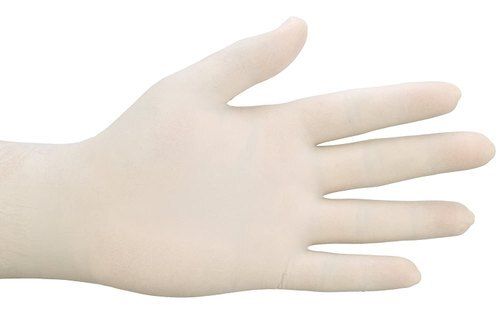 Mid Forearm Length Powdered White Latex Examination Gloves