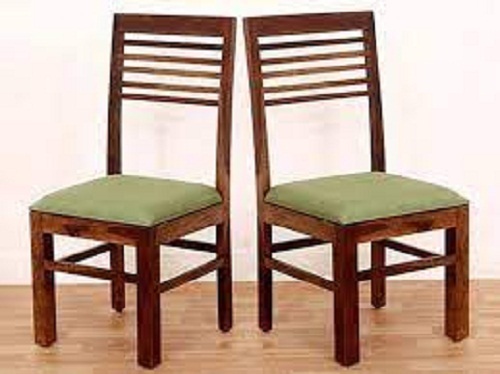 Handmade Stylish Solid Durable Long Lasting Polished Brown And Green Wooden Chairs