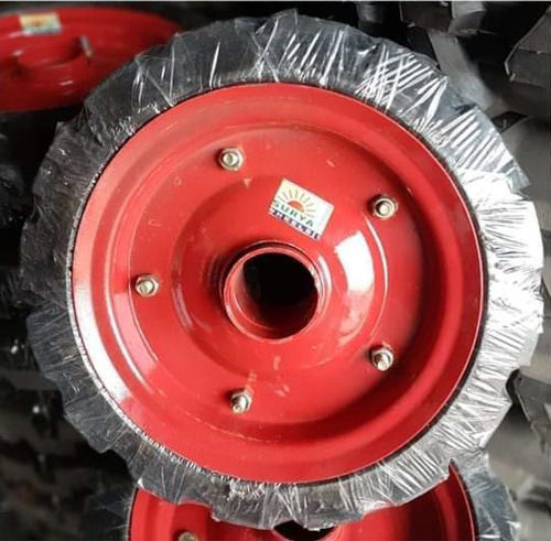 Trolley Tyre Made Of Solid Rubber, Powder Coated Mild Steel Rim 