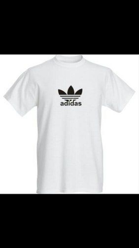 Cotton White Half Sleeves And Mens Adidas T Shirts 