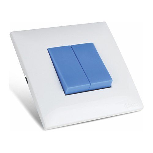 White Sleek Design Blue Color 100 Grams Electric Modular Switch For Home And Office