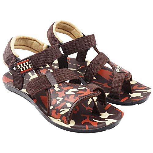 Waterproof Red And Brown Men Fancy Design Sandal For Party And Regular Wear Heel Size: Flat