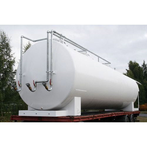 Cotton 100000 Liter Mild Steel Paint Coated Horizontal White Diesel Storage Tank